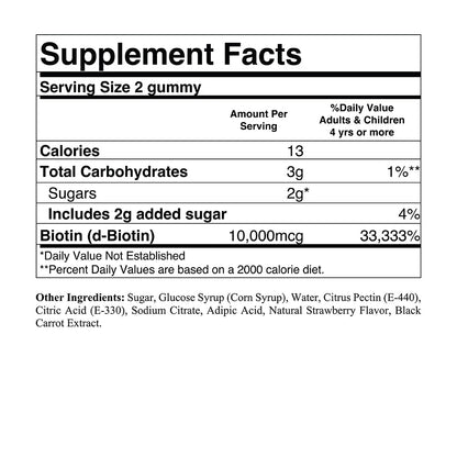 Biotin Gummies 10mcg